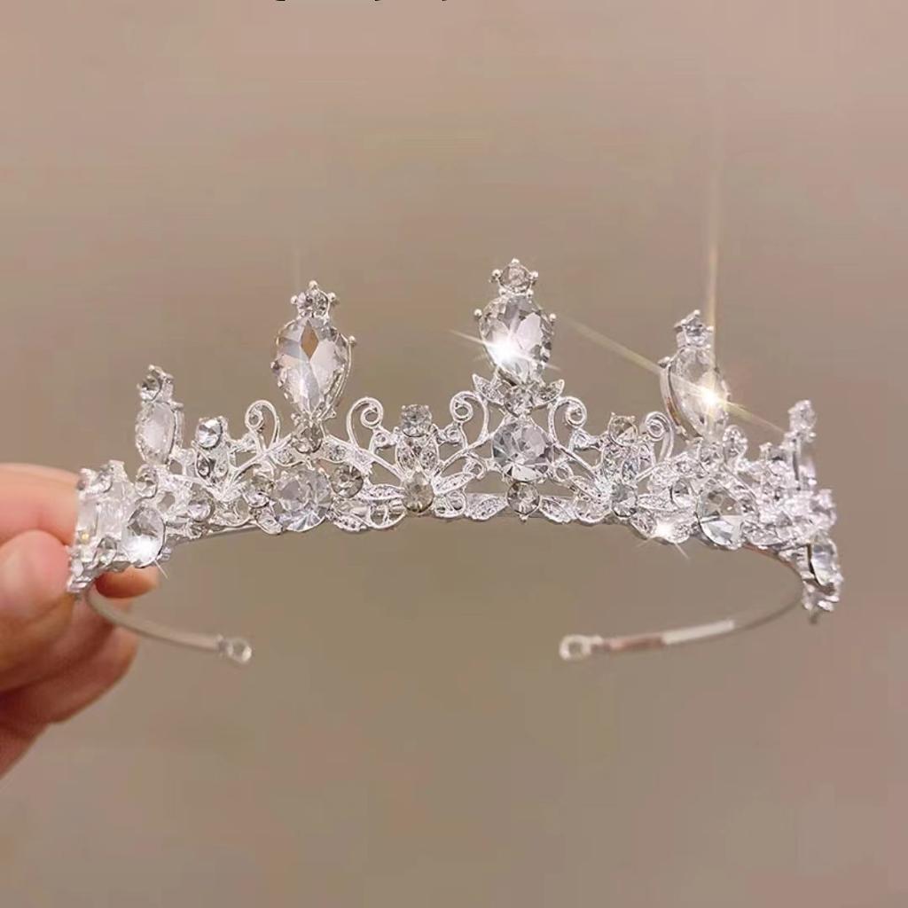 Birthday Crown Headwear Princess High-End Crown Girls Hairpin Headband Children Little Girl Headband Bridal Hair Accessories
