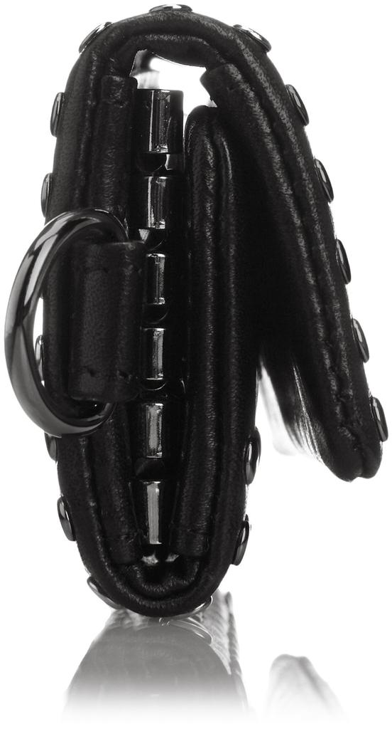 Patrick Stephan Key Case, Key Holder, Fully Studded, Black Cowhide Leather