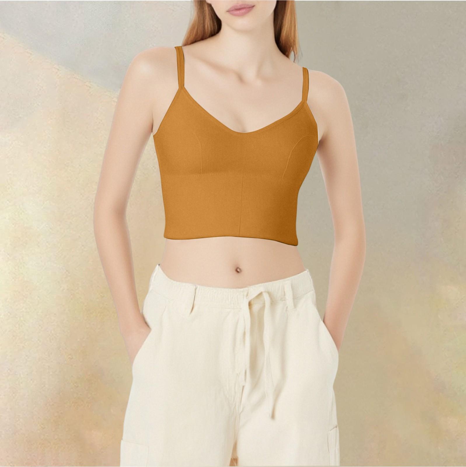 

Женский топ-майка без рукавов с плиссировкой One Size жёлтый