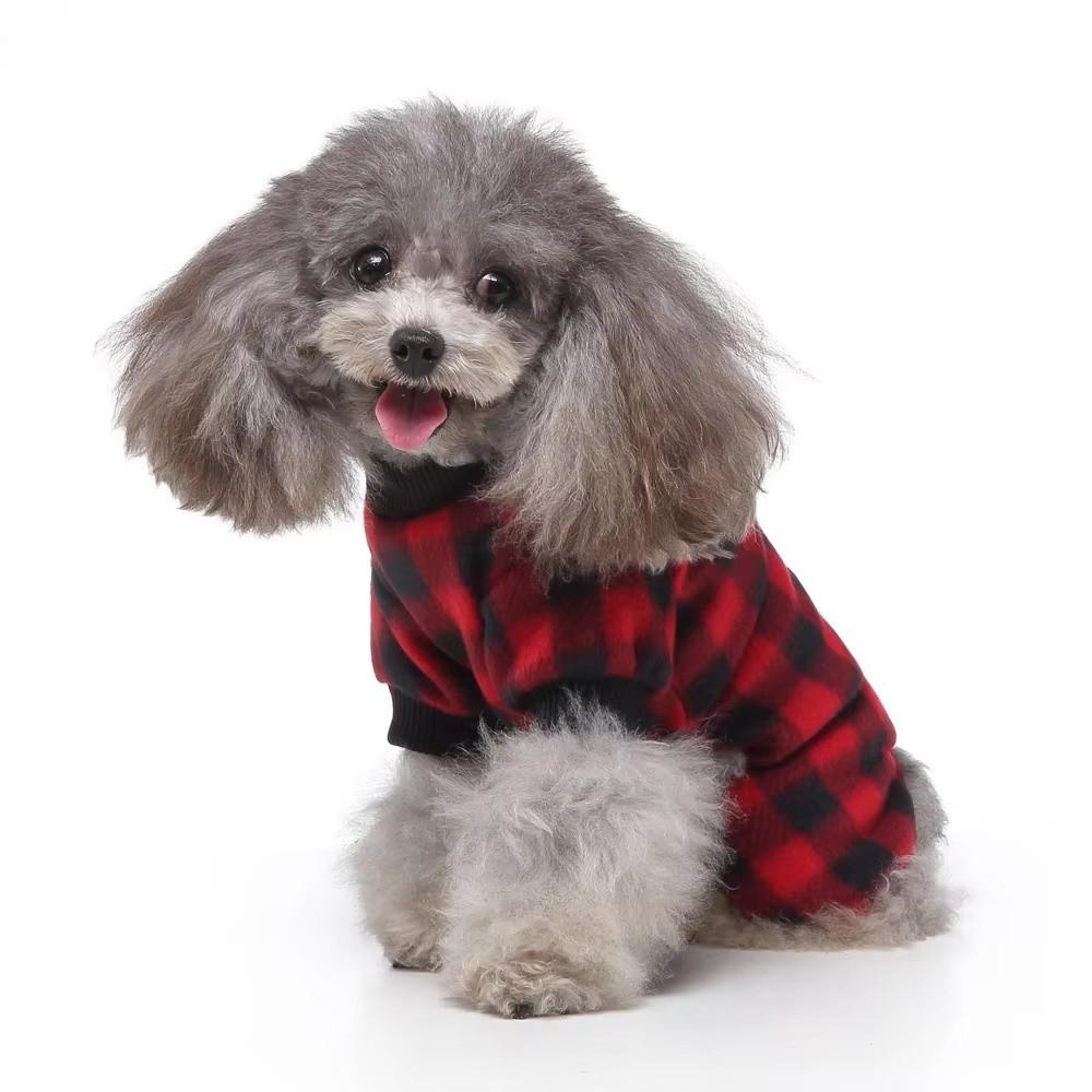 Warm Small Dog Jumpsuits Fleece Dog Overalls Pajamas Cute Winter Dog Pajamas