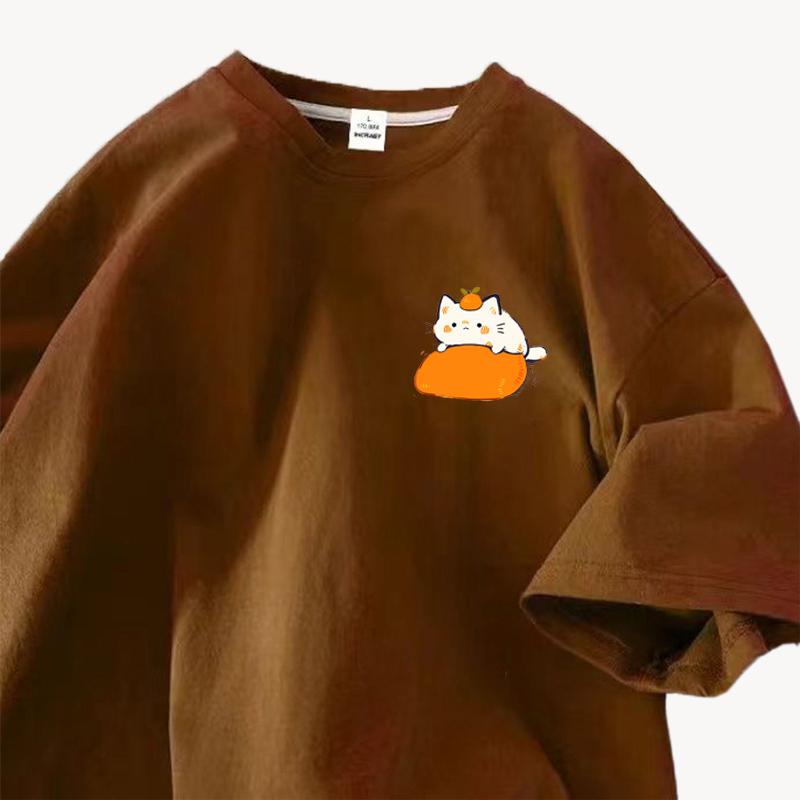 

Ретро мультяшная свободная футболка с коротким рукавом женская летняя повседневная хлопковая майка 3XL