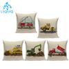 Decorative Throw Pillows Case Engineering Vehicle Plane Police Car Sofa Home Decor Cushion Cover For Living Room Decoration