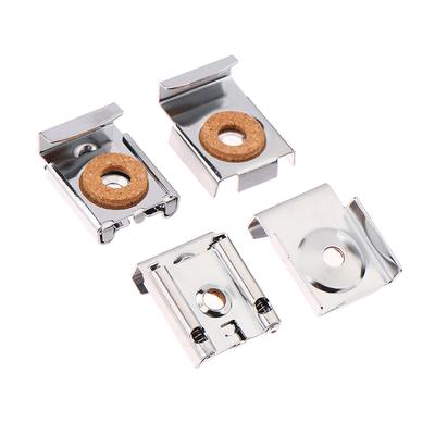 4Pcs Bathroom Mirror Glass Wall Hanging Fixing Kit Frameless Clips Mounting Hanger Clamp Wall Brackets Clamps