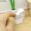 HMA76-1Pcs Mini Flip Cover Trash Can Dustbin Miniature Toy Model Scene Doll House Accessories Simulation Mini Waste Bin