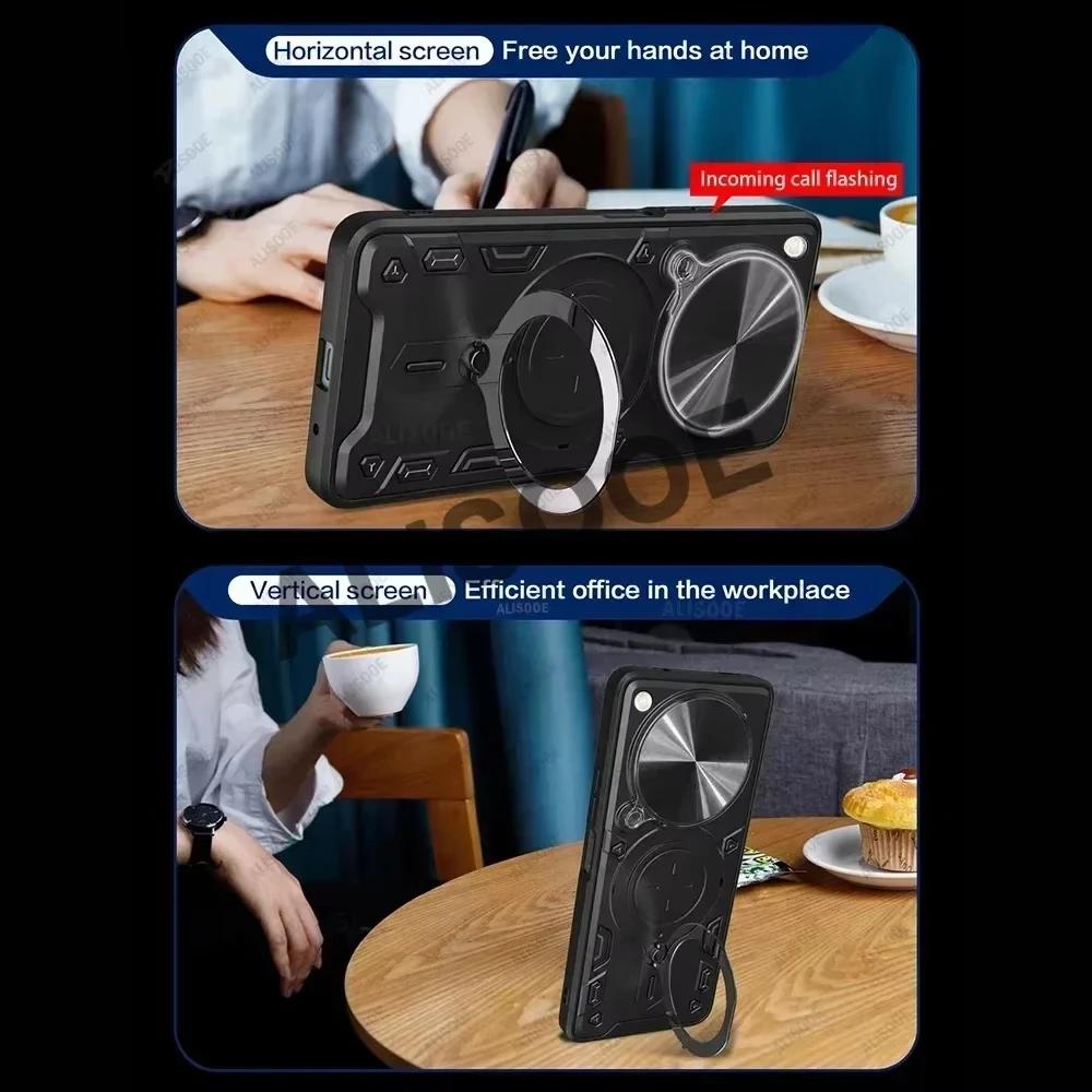 Funda for OPPO Find X8 Pro / X8 5G Case Armor Slide Camera Magnetic Ring Stand Phone Cover for OPPO Find X8 Pro 5G Capa