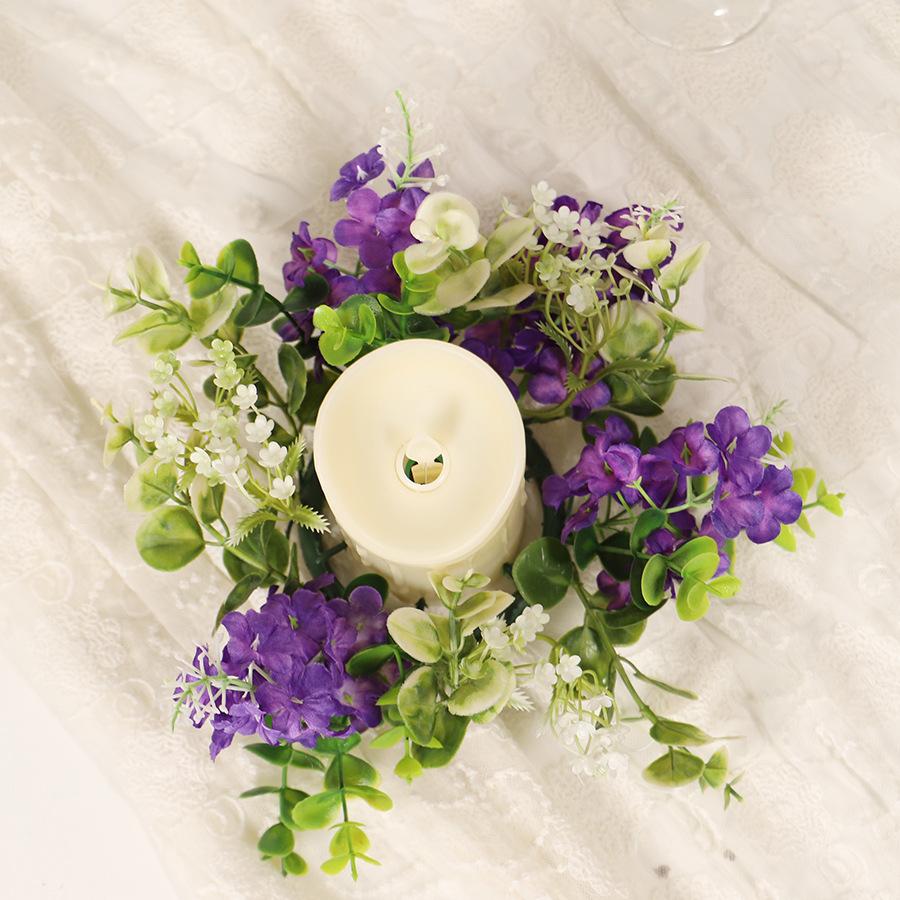 Simulated Flowers Eucalyptus Candles Candle Holders Flower Garlands Simulated Decorations Family Gatherings Dining Table Decorations Flower Garlands