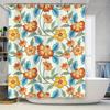 Decorate Your Bathroom with This Vibrant Floral Shower Curtain Set Perfect for a Spa-like Experience
