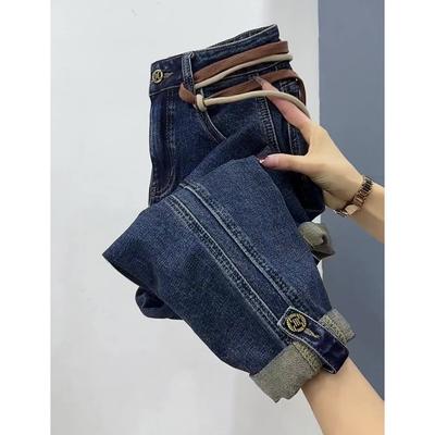 High Waist Harlan Jeans Women's Spring Autumn Large Size Sister Pear Shape Loose Haren Jeans Denim Pants