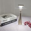 Mushroom Rechargeable Designer Led Crystal Table Lamp For Bedside Reading Room Lamps Home Decor Luxury Silver