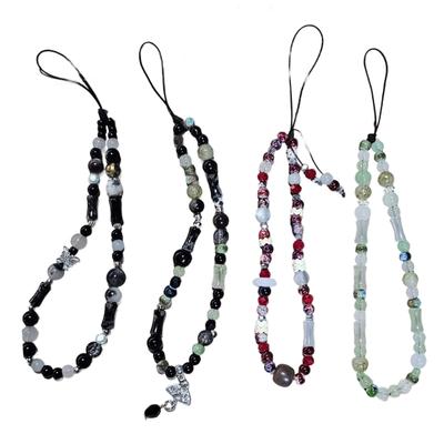 Elegant New Chinese Aesthetic Cellphone Lanyard Bracelet Mobile Phone Strap Beaded Pendant Antilost Wrist Chain Jewelry