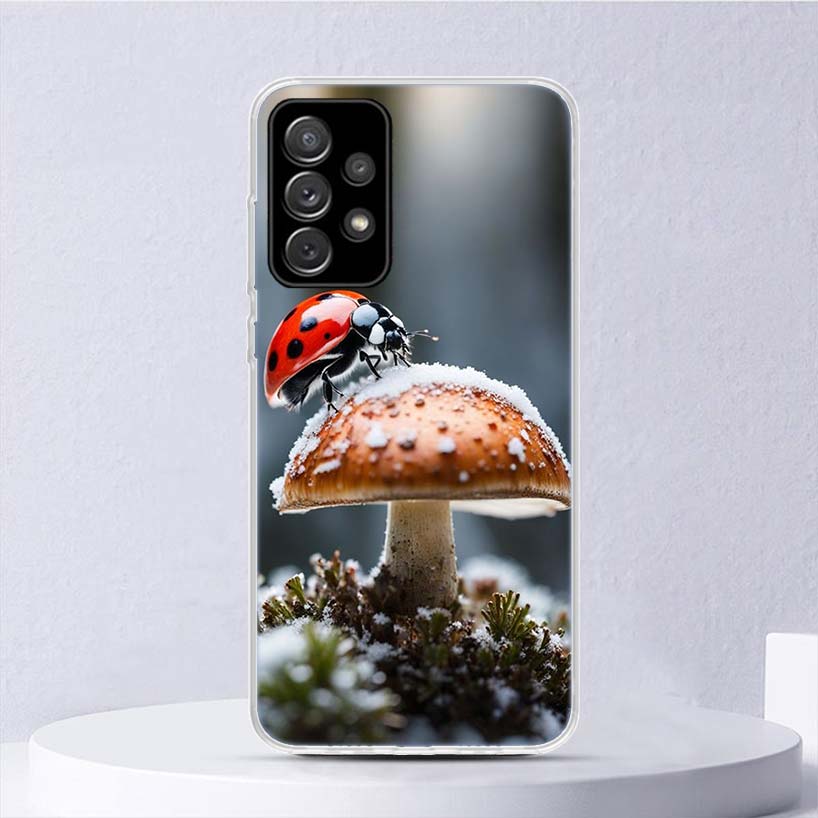 Insect Seven-Star ladybug Soft Case For Samsung Galaxy A17 A16 A26 A36 A56 A15 A14 A13 A55 A54 A53 Phone Cover A25 A35 A24 A34 A