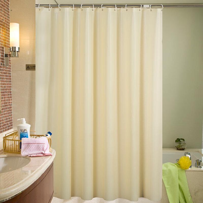 LIEI Solid Color PEVA Shower Curtain