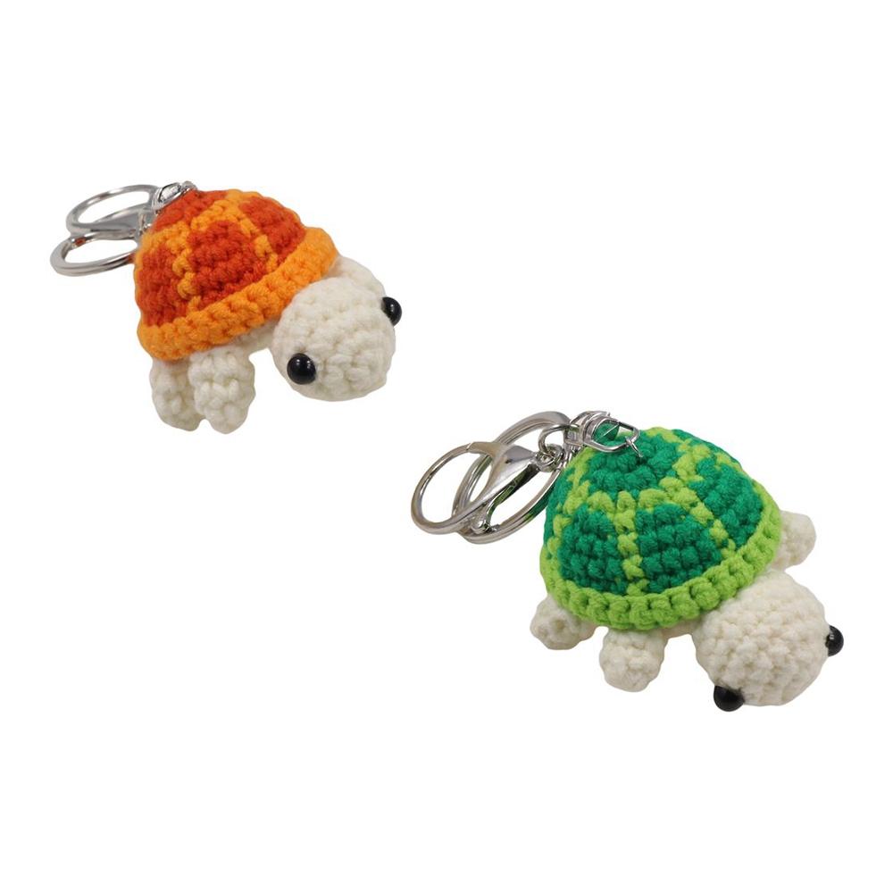 Wool Knitting Little Turtle Keychain Cartoon Tortoise Turtle Doll Pendant Keychain  Kids Toys