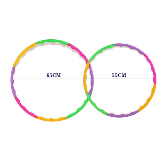 Aro de Hula Fitness de Plástico Colorido Desmontable de 55/65cm Herramienta Deportiva para Niños