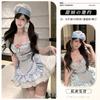 Sex lingerie sexy pure desire blue cos embroidered double-sided satin maid dress lolita apron