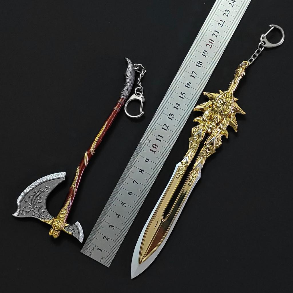 God of War 5 Game Peripherals Kratos Chaos Blade Metal Model Olympus Divine Sword Mini Weapon Decorative Toys Children's Weapons