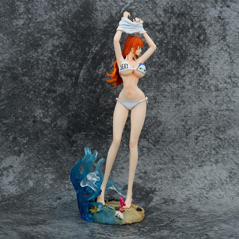 ONE PIECE GK Сексуальная фигурка 18+ Купальник для взрослых Фигурка Нами 34,5 см Большой размер Волны Бикини Аниме Девушка Фигурка