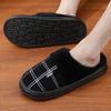 Men Home Slippers Winter Plush Male Indoor Shoes Warm Soft Non-Slip Slippers