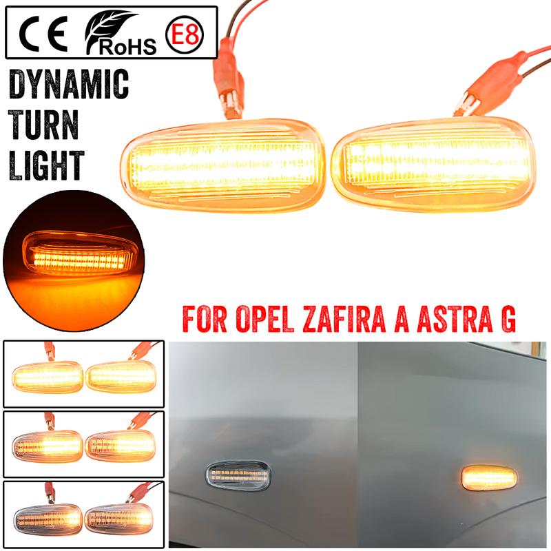 2PCS Signal Lamp Led Side Marker Light Side Indicator 12V Panel Lamp Side Repeater for Opel for Zafira A 99-05 Astra G 98-09
