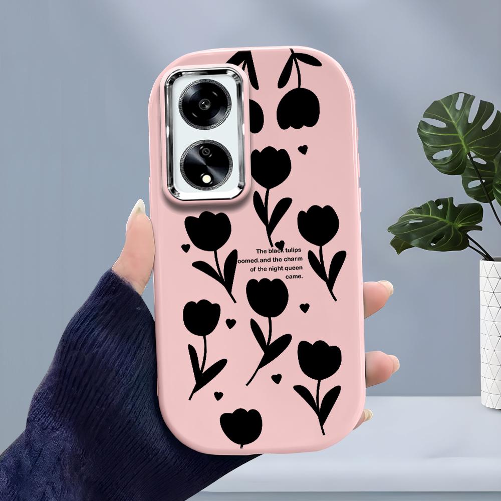 Solid Color Silver Edge Lens Soft Liquid Silicone Shockproof Phone Case for iPhone Samsung Huawei Honor Xiaomi Redmi OPPO Realme Vivo Infinix Tecno