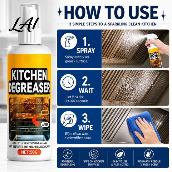 Środek do czyszczenia okapów Grill Spray Mocny odtłuszczacz do kuchni Skutecznie Łatwy w użyciu Spray Usuwa plamy Odtłuszczacz do rusztów grillowych Piekarników