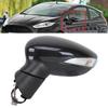 Car Left Side Electric Wing Rearview Mirror Assembly Fit For Ford Fiesta MK7 2013 2014 2015 2016 2017 Black