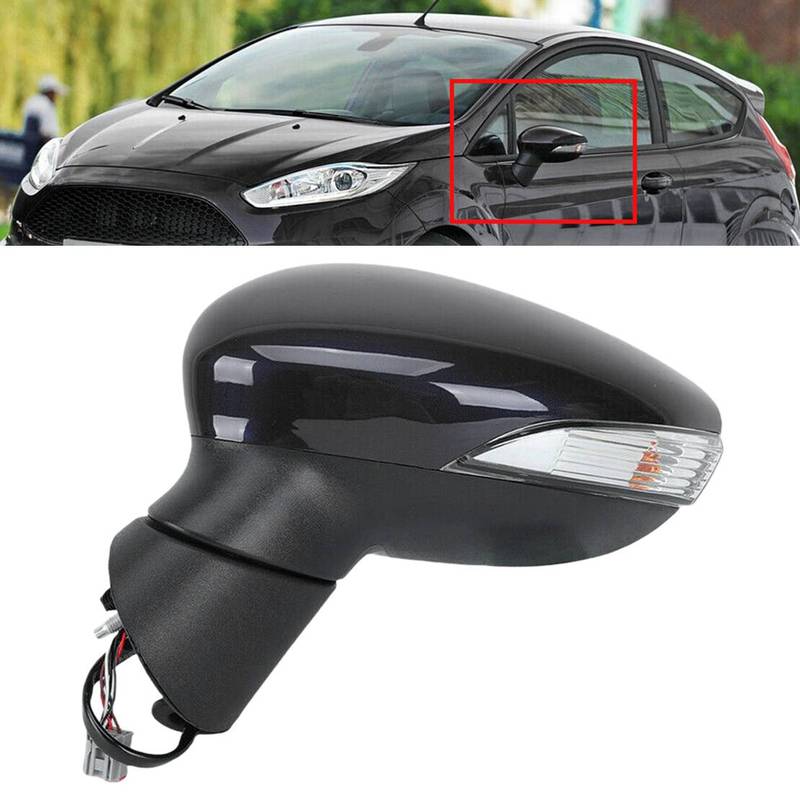 Car Left Side Electric Wing Rearview Mirror Assembly Fit For Ford Fiesta MK7 2013 2014 2015 2016 2017 Black