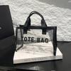 All-match PVC Beach Bag Large Capacity Waterproof Handbag Transparent Jelly Bag  Cosmetic Bag