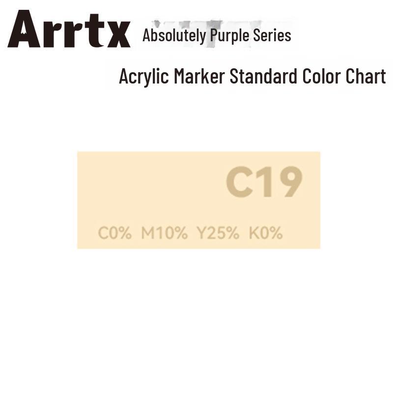 Arrtx Artesian Acrylmarker - Weiche Spitze, Wasserfest, 30 Lilatöne für DIY & Graffiti.