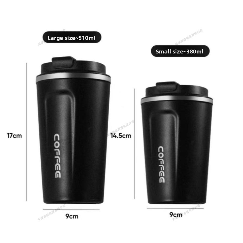 Premium 510ml Stainless Steel Thermos Coffee Cup with Digital Temperature Display High Quality Durable Black White Professional