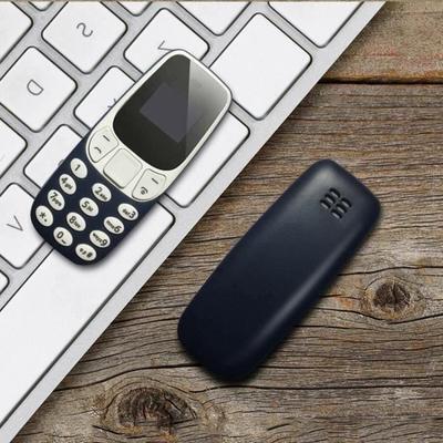 L8star BM10 mini telefon modrý Bluetooth mobilní telefon Dual SIM nízké záření