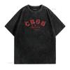 CBGB Horns T Shirt vintage Washed Slightly Top For Everyday Wear designer clothes Unisex graphic Casual homme Stylish