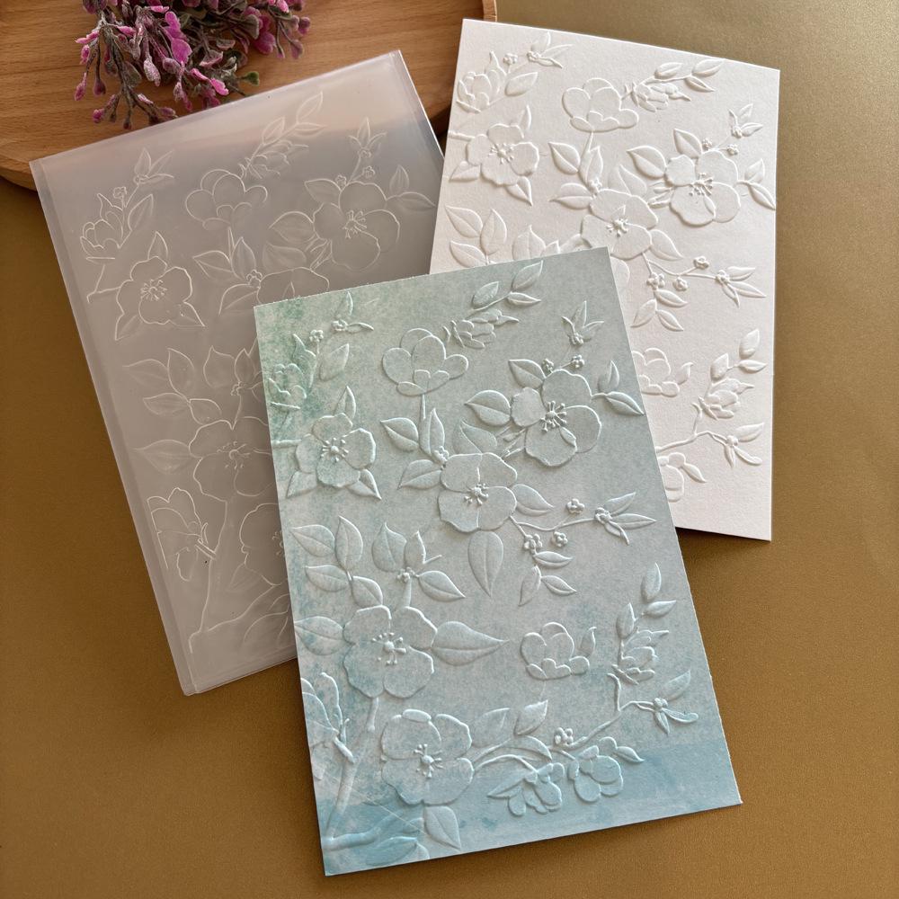 Peacock Flower 3D Embossing Clip for DIY Journals