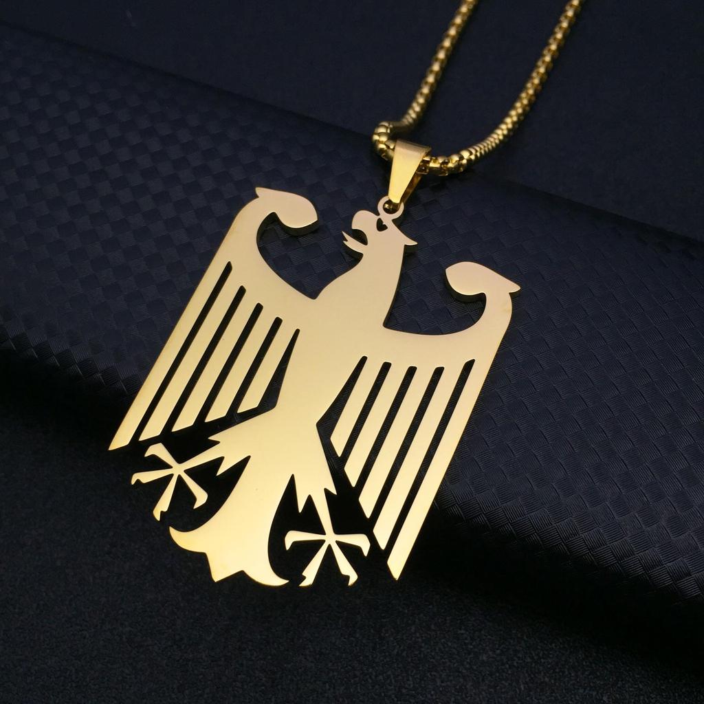 Stainless Steel German Eagle Necklace for Women - Simple and Stylish