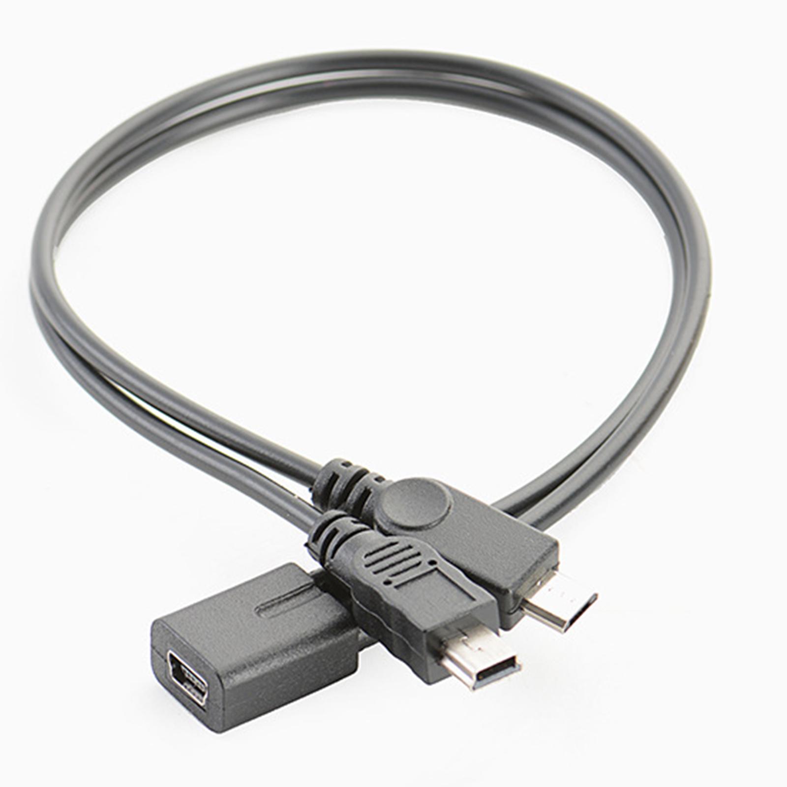 

Mini USB Splitter Extender Cable Y Splitter Extension Charge Cable Two Devices Charging Simultaneously Y Splitter Cord
