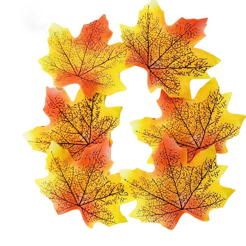 Artificial Autumn Maple Leaves for Wedding Aisle & Kindergarten Decor