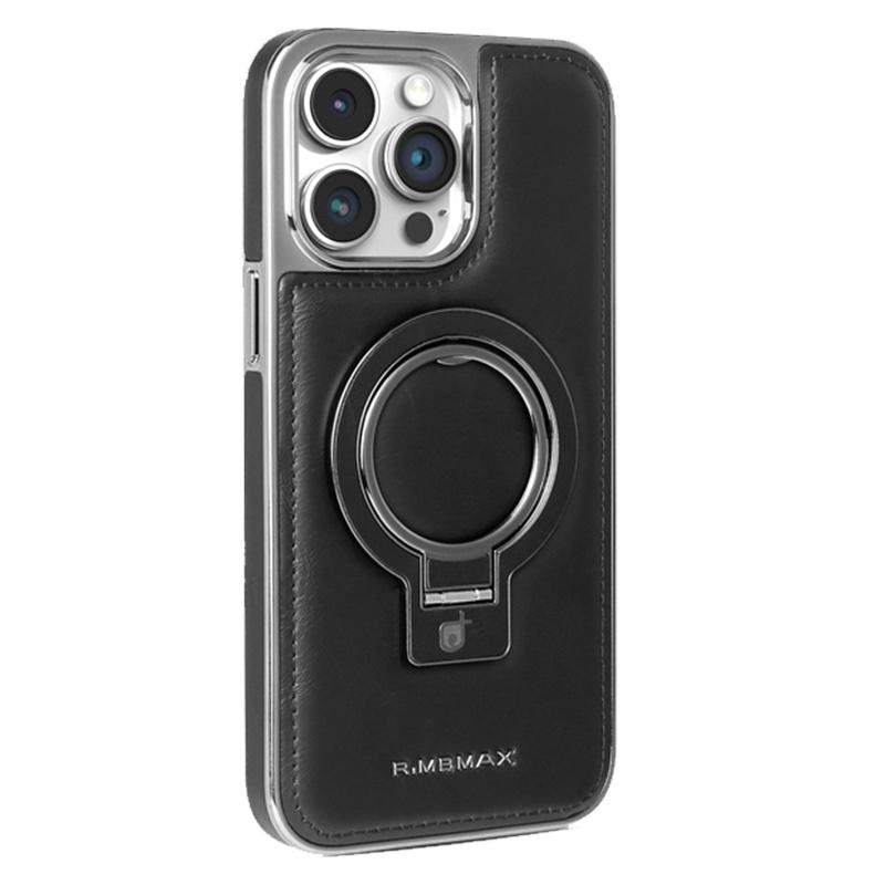 מארז טלפון יוקרתי מעור PU עם מעמד Magsafe לאייפון 16 15 14 13 12 11 Pro Max Plus כיסוי עמיד בפני זעזועים לטעינה אלחוטית מגנטית