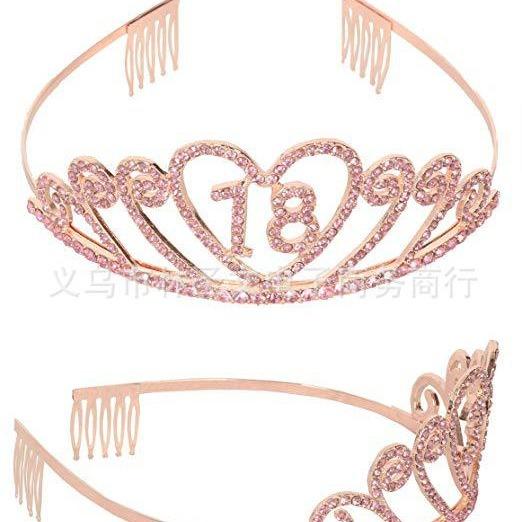 Party Accessories Digital Crown Birthday Party Crown Hair Accessories Party Tiara Crown Straps