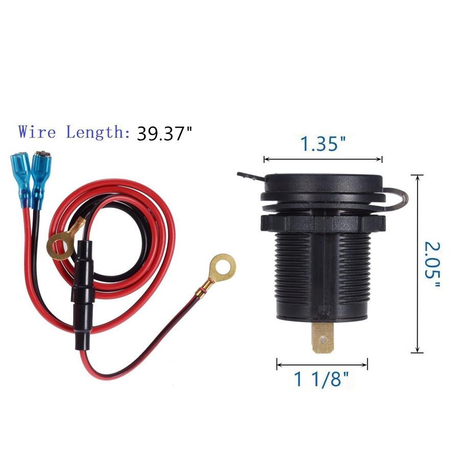 2USB Motorbike Charger Socket Digital LED Voltmeter+Relay For Kawasaki Versys650
