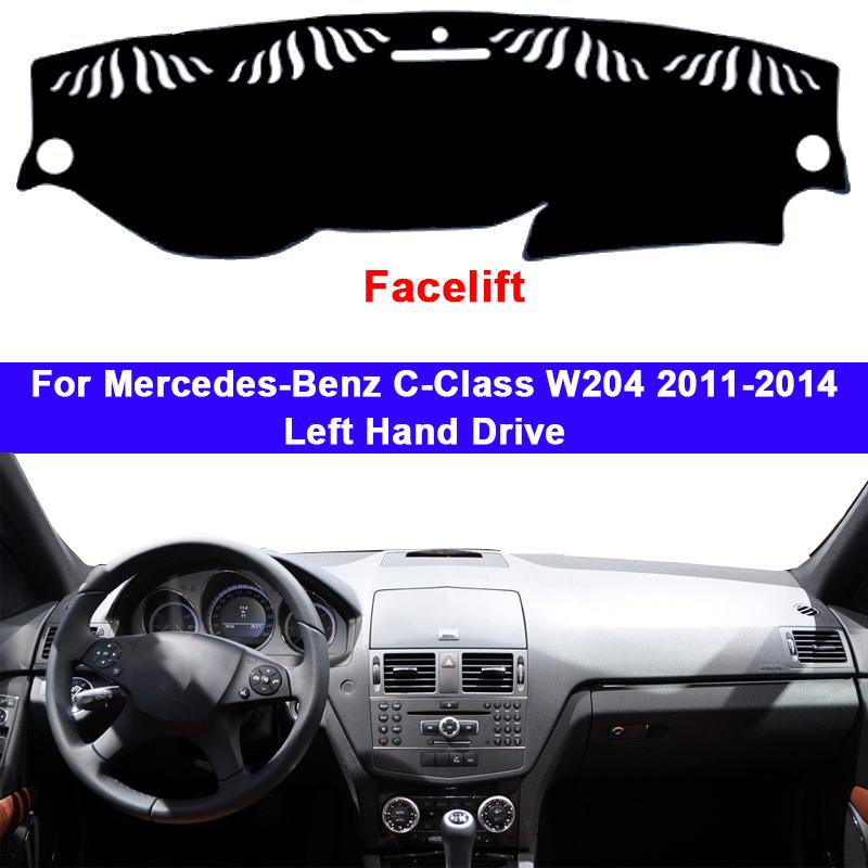 Car Dashboard Cover DashMat Carpet Cape For Mercedes-Benz C-Class W204 2008 - 2014 LHD RHD C-Klasse C180 C200 C220 C250 C300