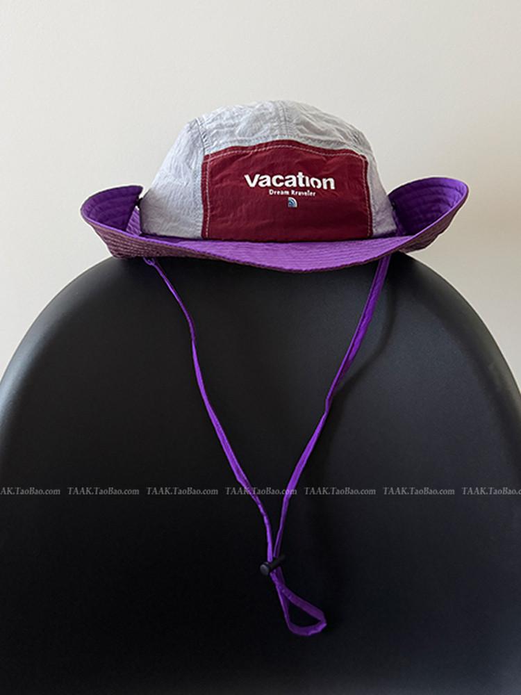 Korean Lightweight Quick Dry Color Block Bucket Hat Women Outdoor Mountaineering Travel UV Protection Face Small Sun Hat