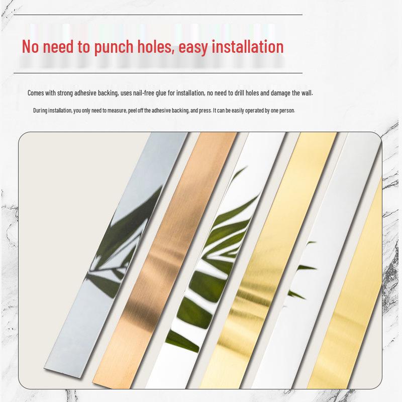 Hochwertige selbstklebende Metallleiste in Gold für Wände & Decken