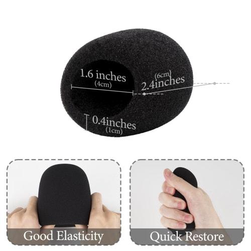 Geekria 2-Piece Creators Foam Windscreen Compatible with Sennheiser E 935, E 945, E 835, and E 845-S Microphones, Includes Anti-Pop Foam Cover, Microp
