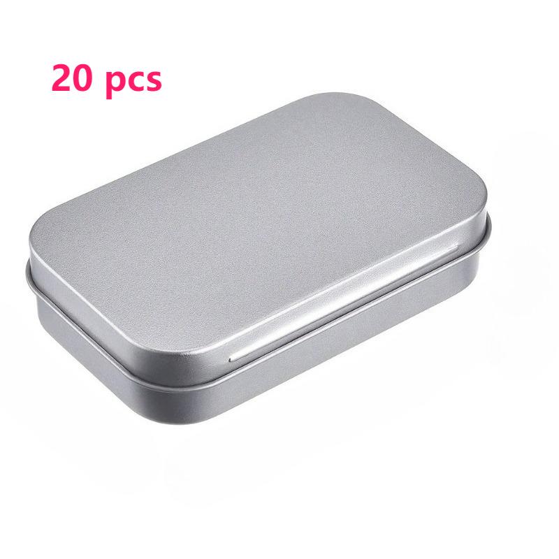 40-Pack Aluminum Storage Boxes with Hinged Lids Portable Rectangular Tin Containers for Small Items Gift Card Holders Organizer