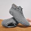 Fashion 2024 Men's Shoes Casual Shoes Ankle Boots Retro Winter Warm Plush Men Shoes Flat Lace Up Non-slip Trend Short Snow Boots