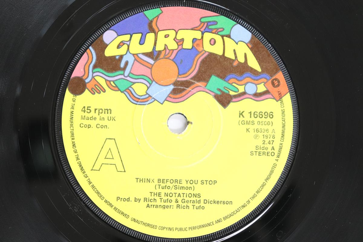 

7inch Record NOTATIONS - Think Before You Stop / I m Losing K16696 CURTOM 1976 UK Soul/Funk Used