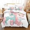 3D Ballet Girl Bedding Set Cartoon Girl Dance Quilt and Pillow Case 2/3pcs AU140 * 210 Single/Double Bed Holiday Gift Girl Room Soft Home Textile