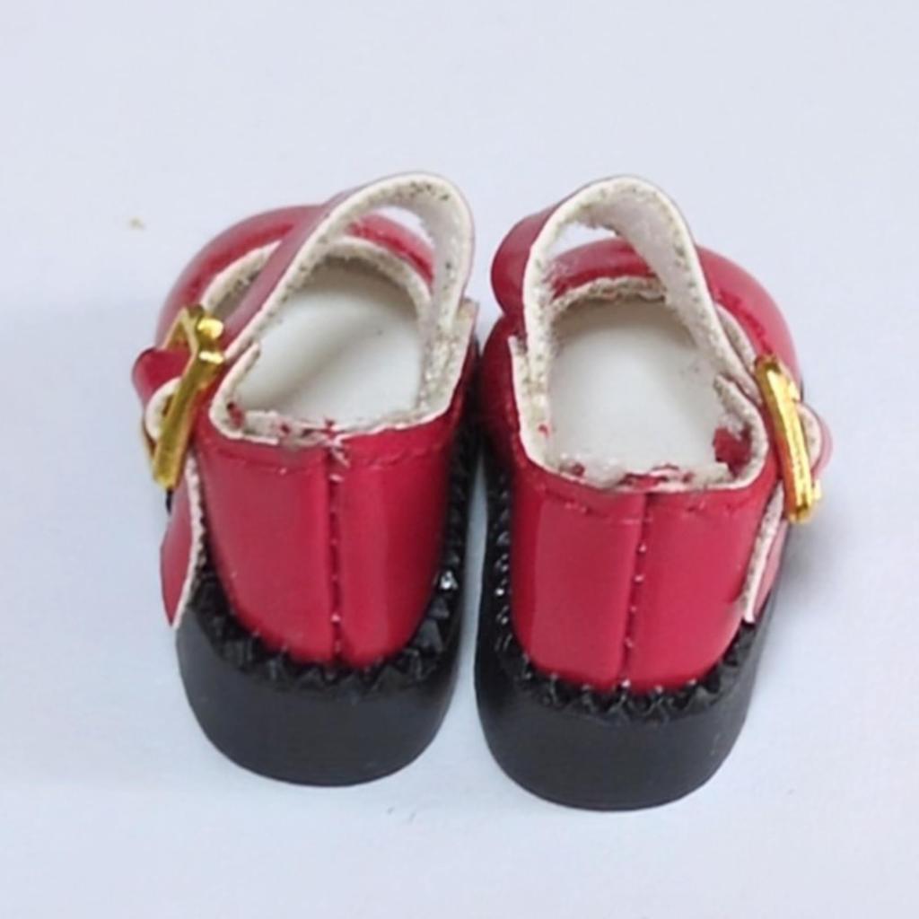 [Melinoa] 1/12 Ölçekli Bebek Ayakkabıları, Bantlı Ayakkabılar, 11cm Mary Jane Ayakkabılar, Bebek Aksesuarları, Giydirme Aksesuarları, 1 Çift Set (Kırmızı)