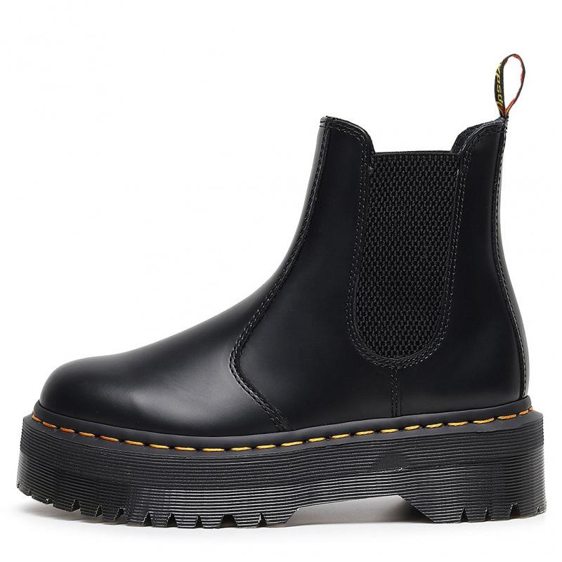 Martin boots Chelsea boots Women s platform motorcycle boots Women s British leather short boots Muffin bottom 35