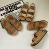 Women's Retro Cowhide Birkenstock Sandals: 2025 Summer Non-slip, Wear-resistant Beach Slippers